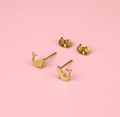 Jawsome Shark Stud Earrings (Gold Plated)