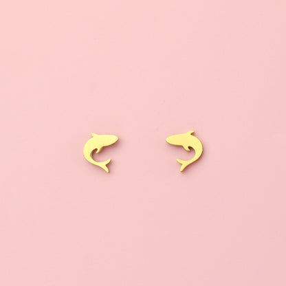Jawsome Shark Stud Earrings (Gold Plated)