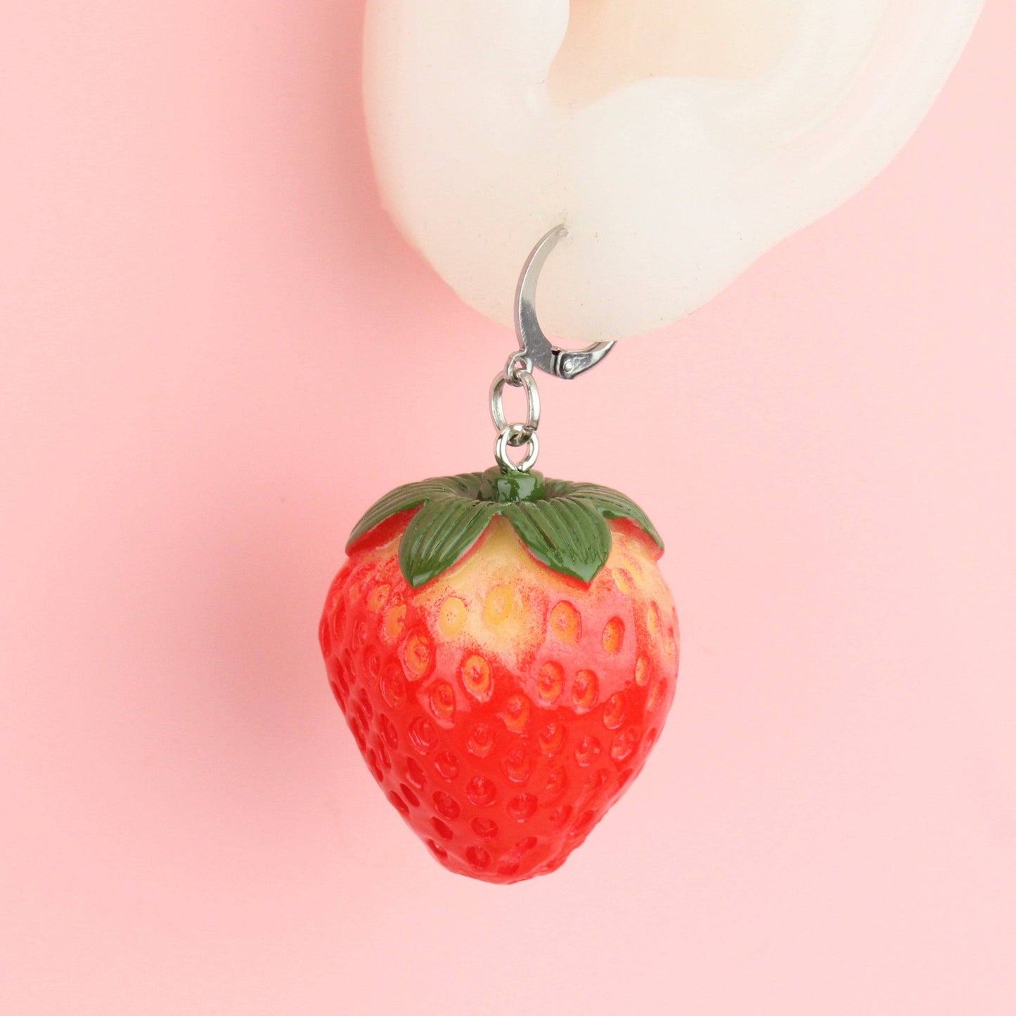 Jerry The Berry Strawberry Huggie Hoop Earrings