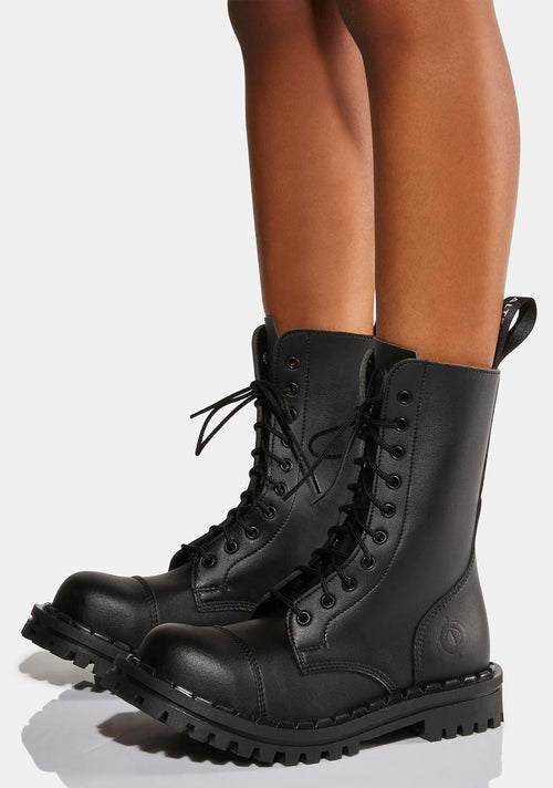 351 Vegan Leather Combat Boots