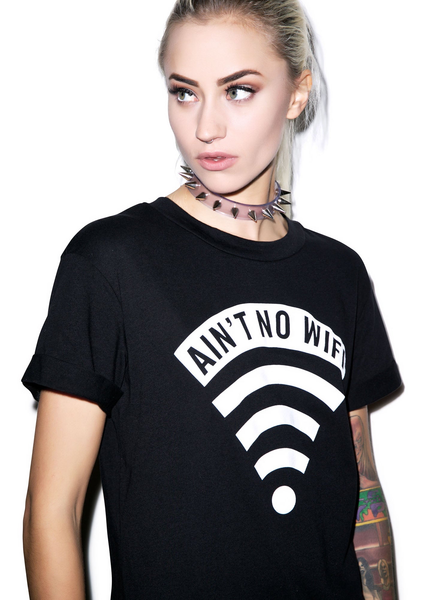 Aint No Wifi Crop Tee