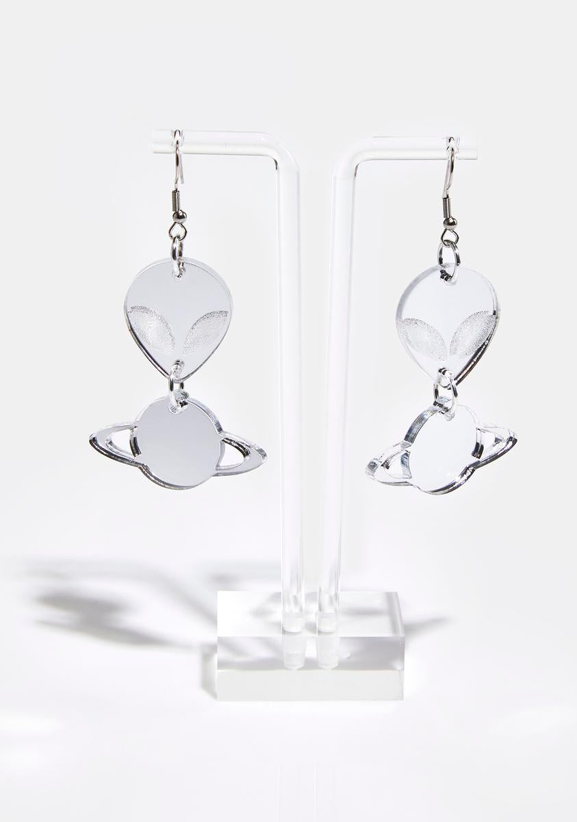 Alien Spaceship Earrings