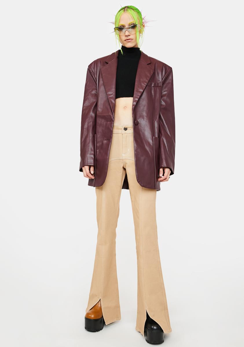 Agnes Vegan Leather Blazer