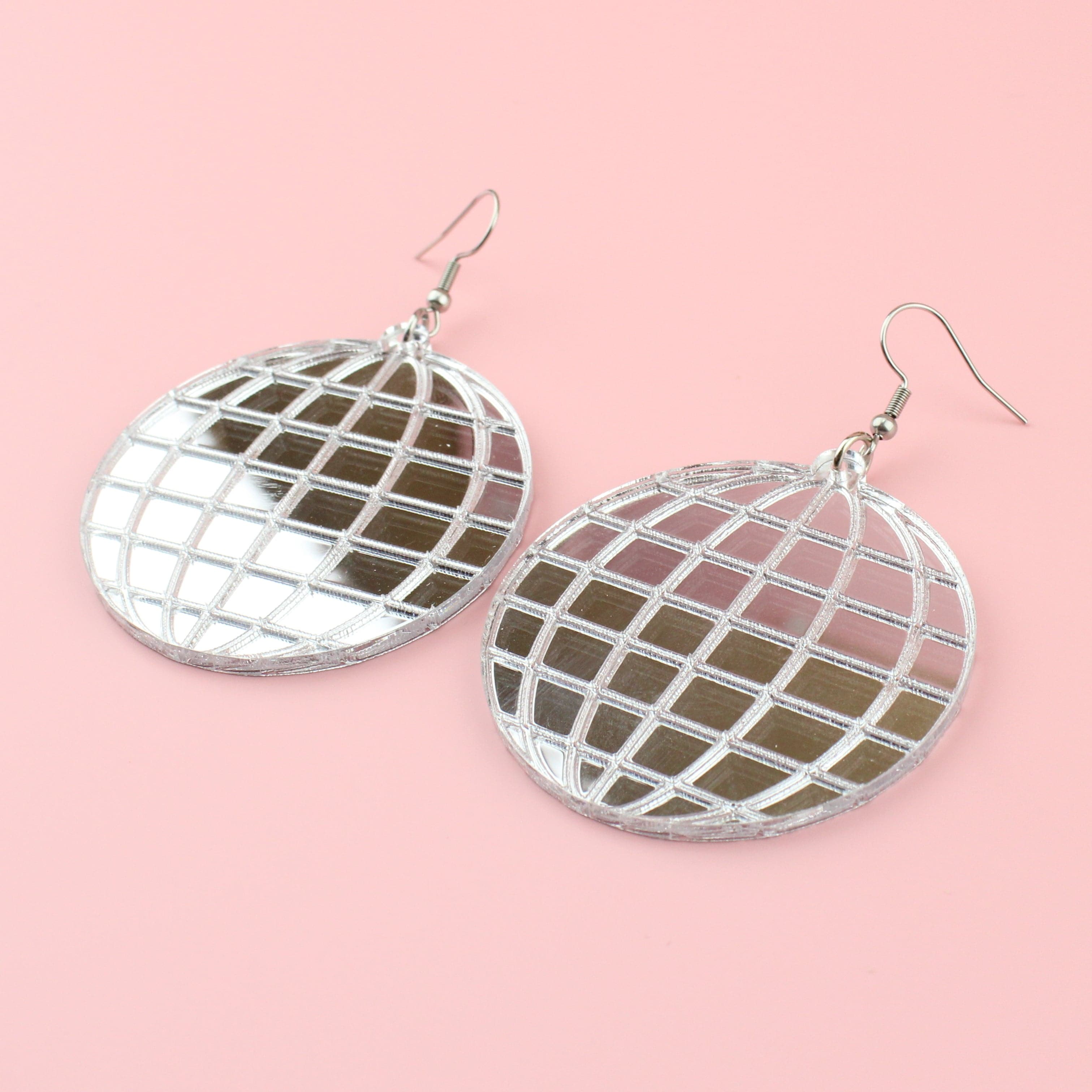 Large Disco Ball Earrings