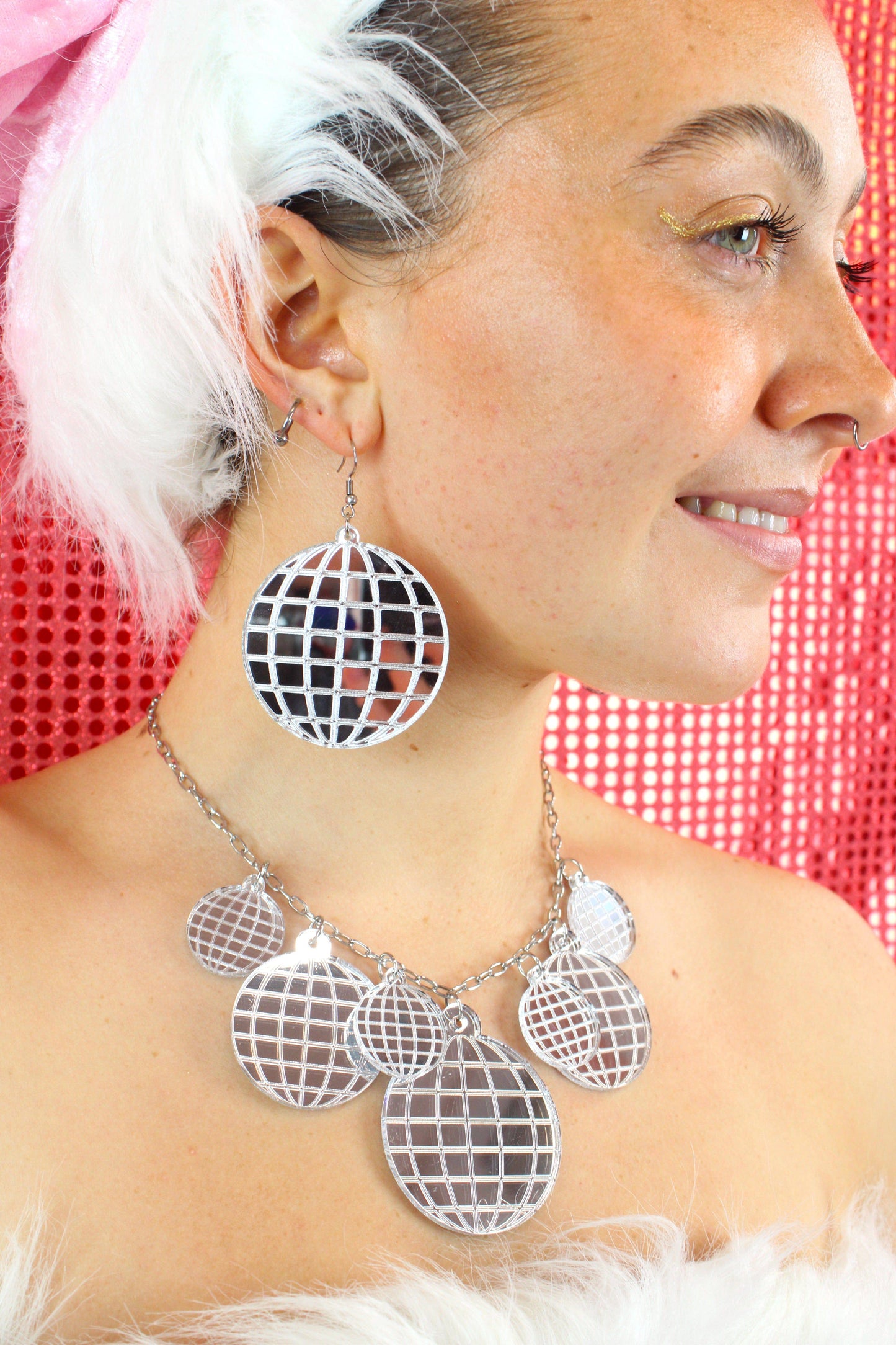 Large Disco Ball Earrings