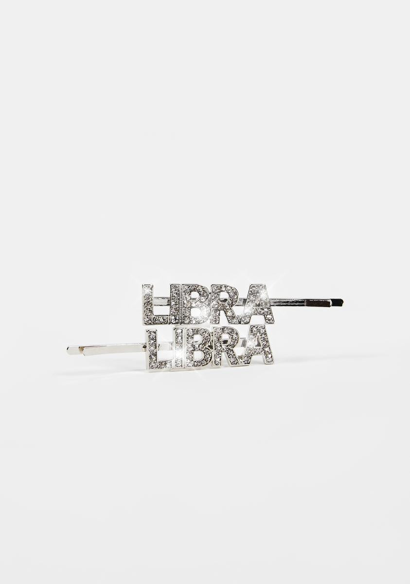 All About Libra Rhinestone Hair Pins