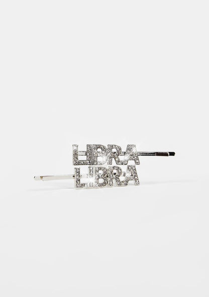 All About Libra Rhinestone Hair Pins