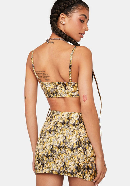 90s Brocade Venetian Corset Skirt