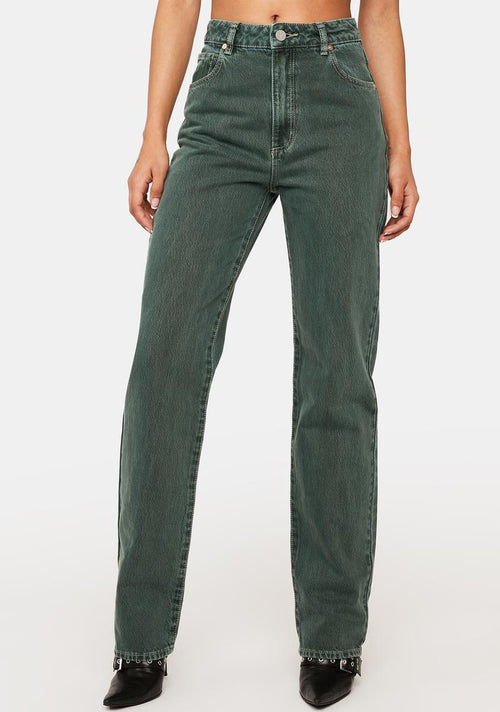 90s Green 94 High Straight Jeans