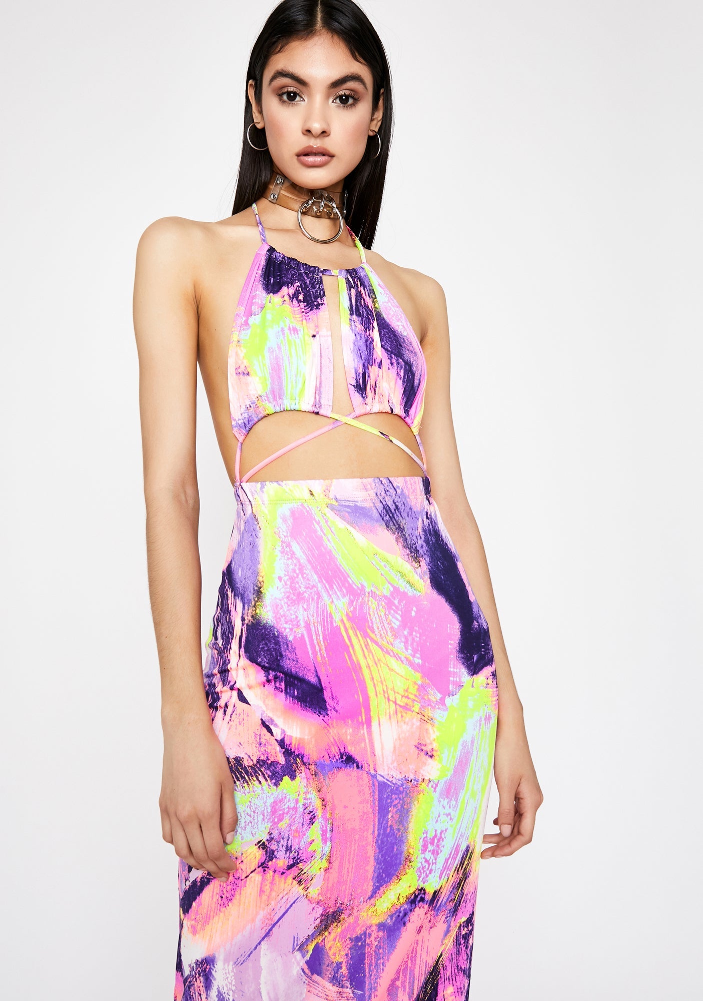 Abstract Thot Maxi Dress