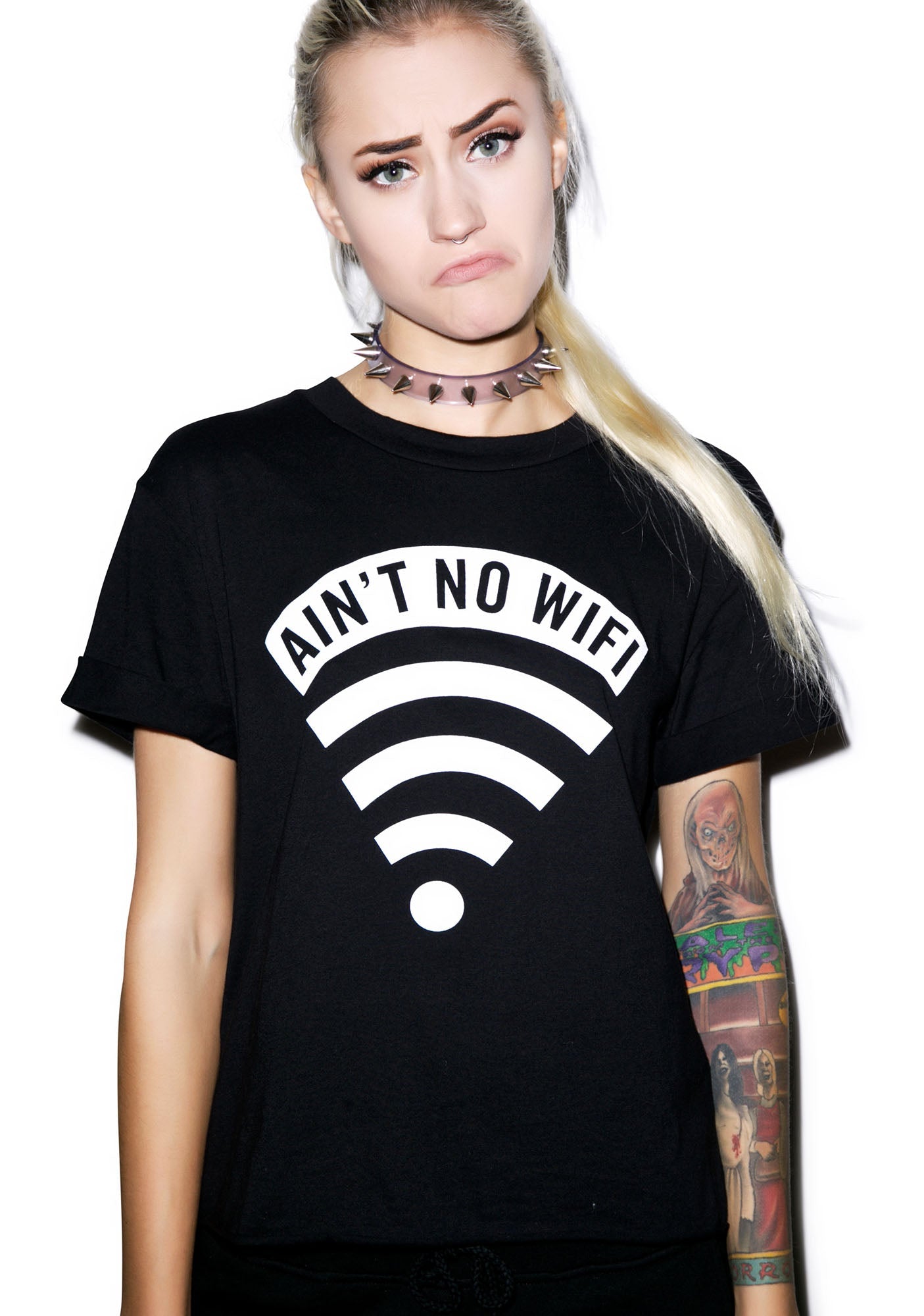 Aint No Wifi Crop Tee