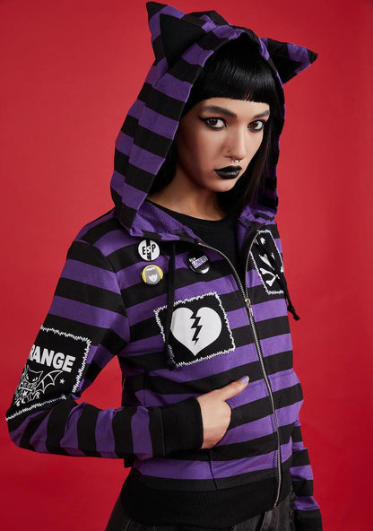 Ace Of Spacey Striped Hoodie