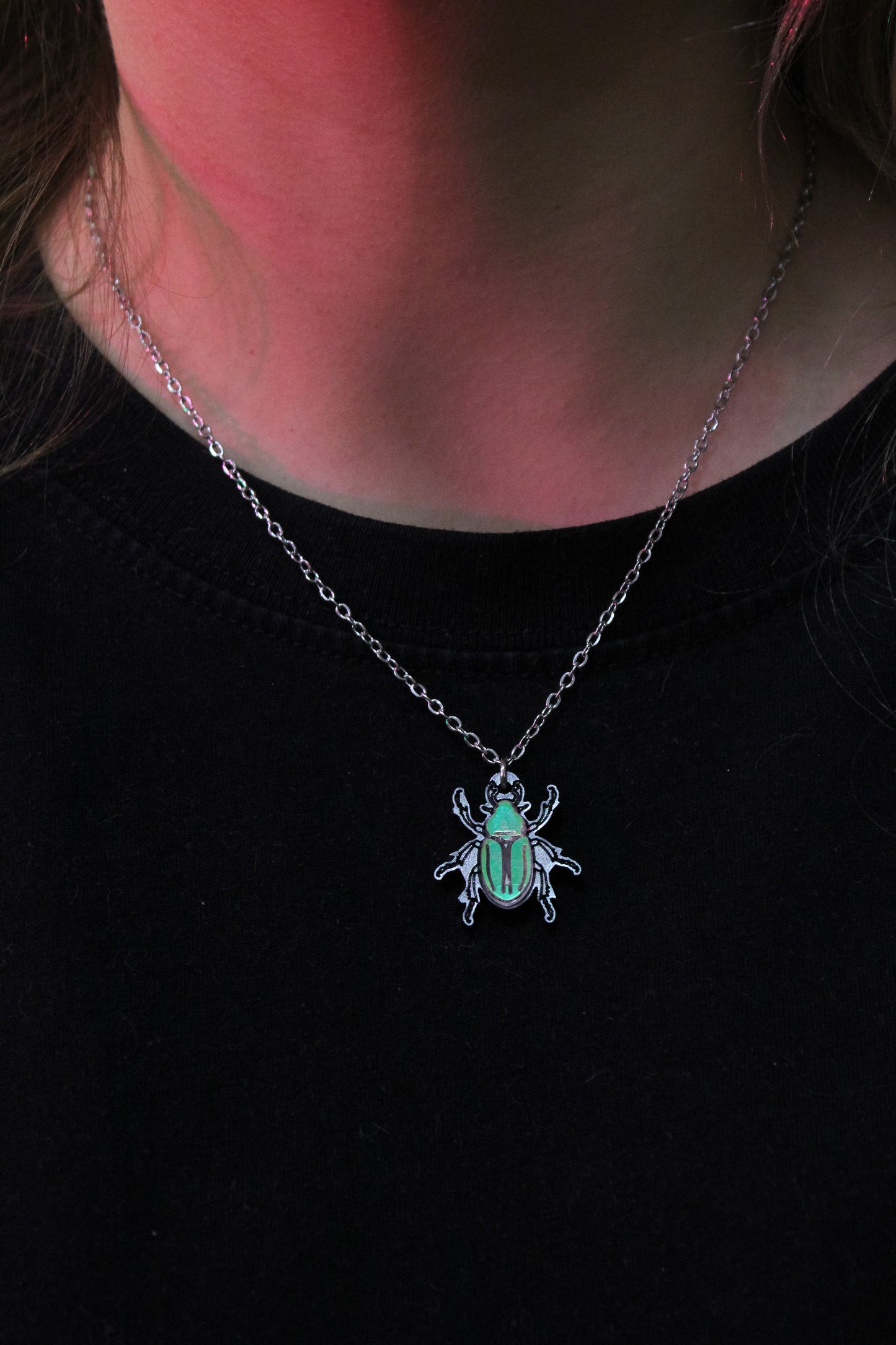 Jewel Summer Beetle Necklace