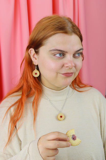 Jam & Cream Biscuit Necklace