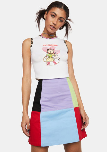 80s Colorblock Skirt