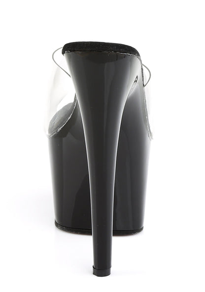Adore-701 Platform Slides-Clear-Black