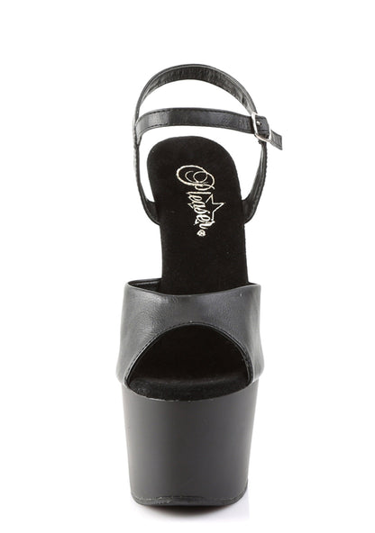 Adore-709 Platform Ankle Strap Sandals-Black PU