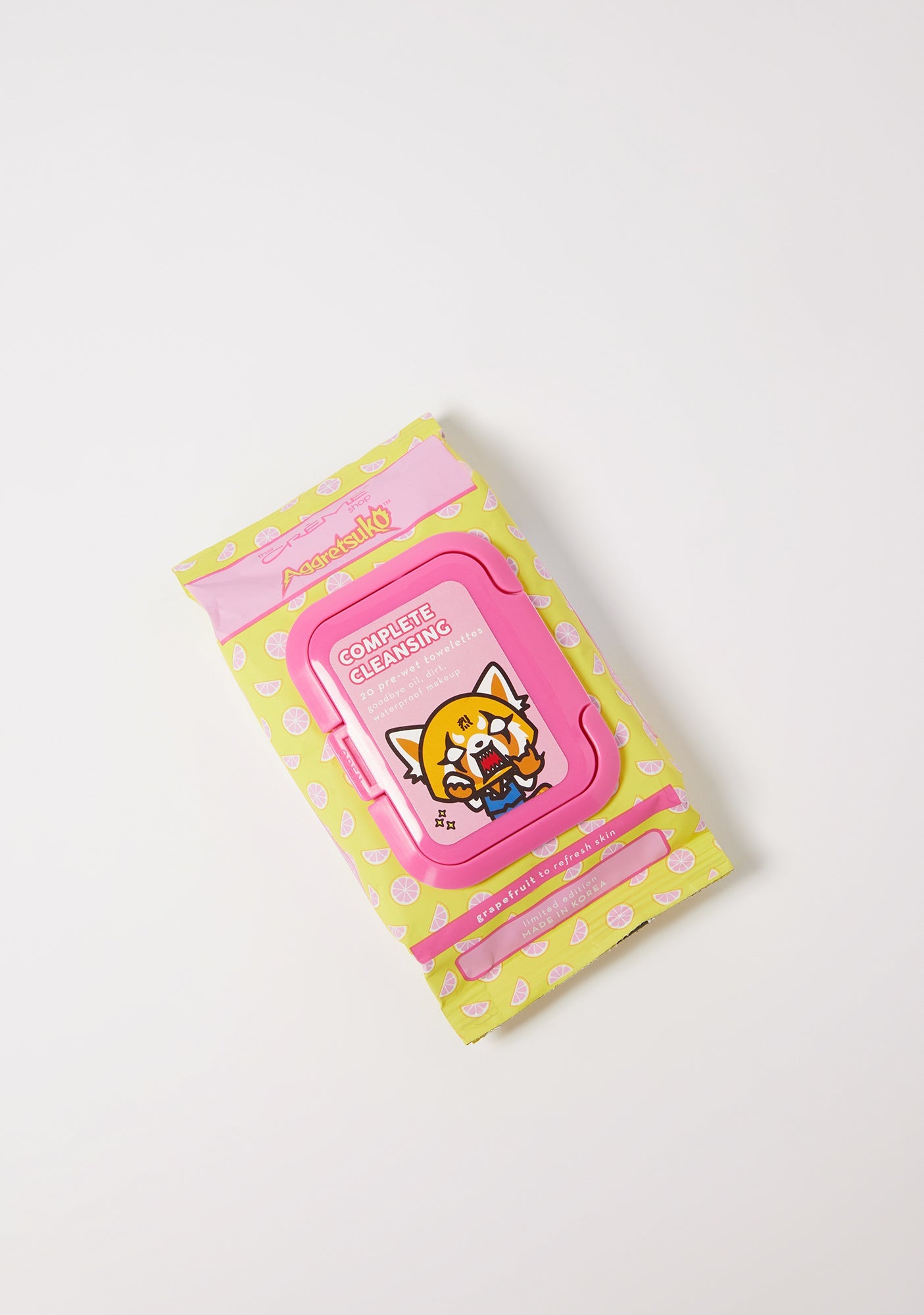Aggretsuko Grapefruit Cleansing Towelettes