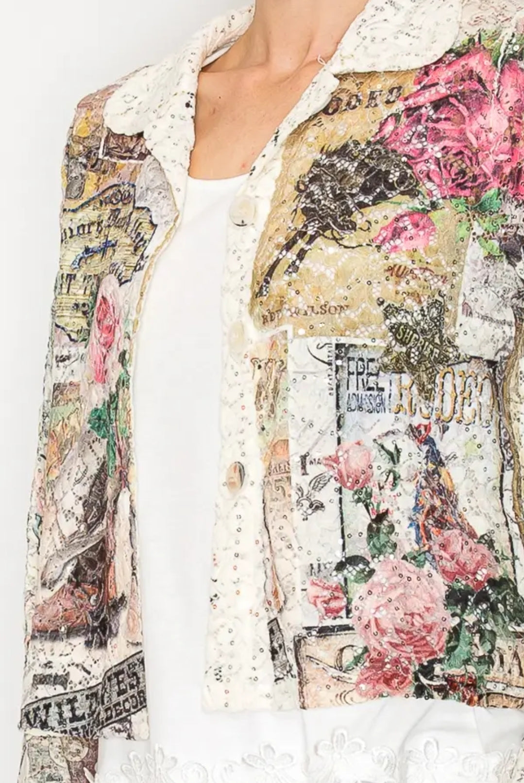 Origami - Lace Rodeo Jacket with Bling