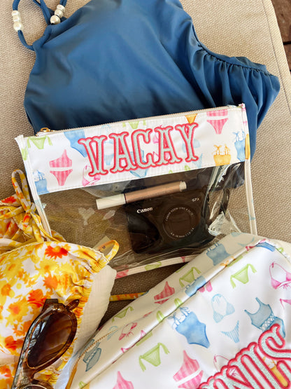 Vacay - Bikinis Clear Pouch