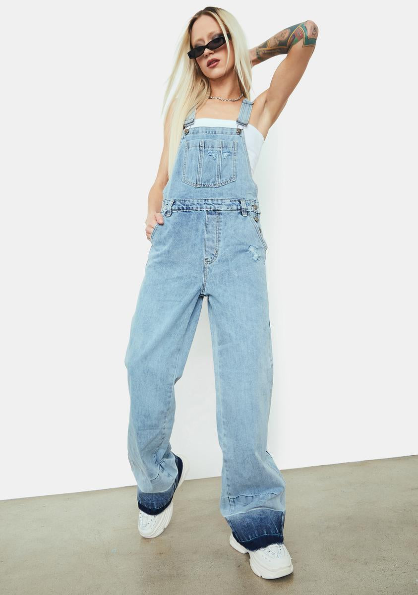 Almost Lover Relaxed Denim Overalls