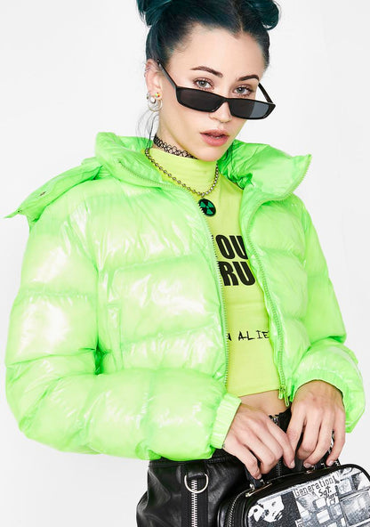 Acid Limelight Puffer Jacket