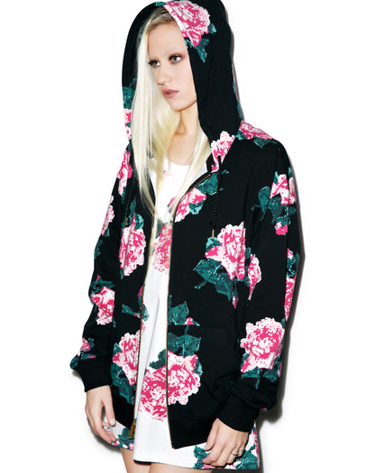 8Bit Floral Hoodie