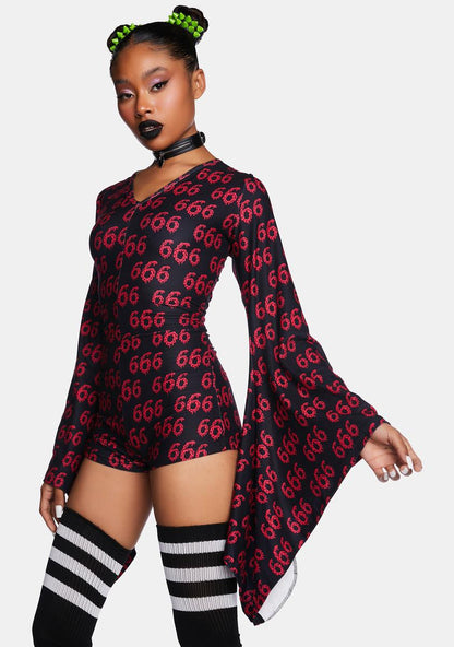 666 Bell Sleeve Romper