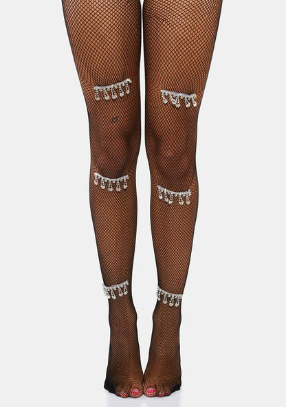 Always A Charmer Rhinestone Tights