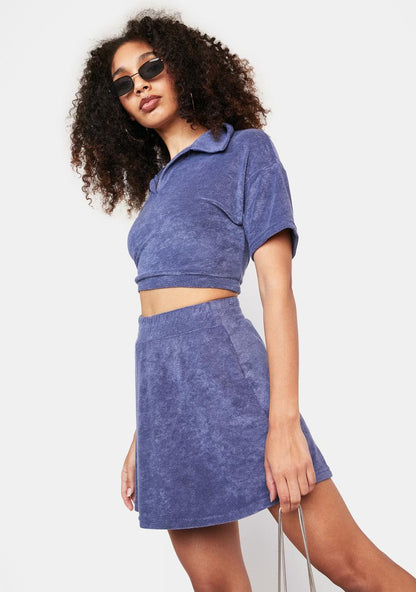 All The Feels Terry Skirt Set