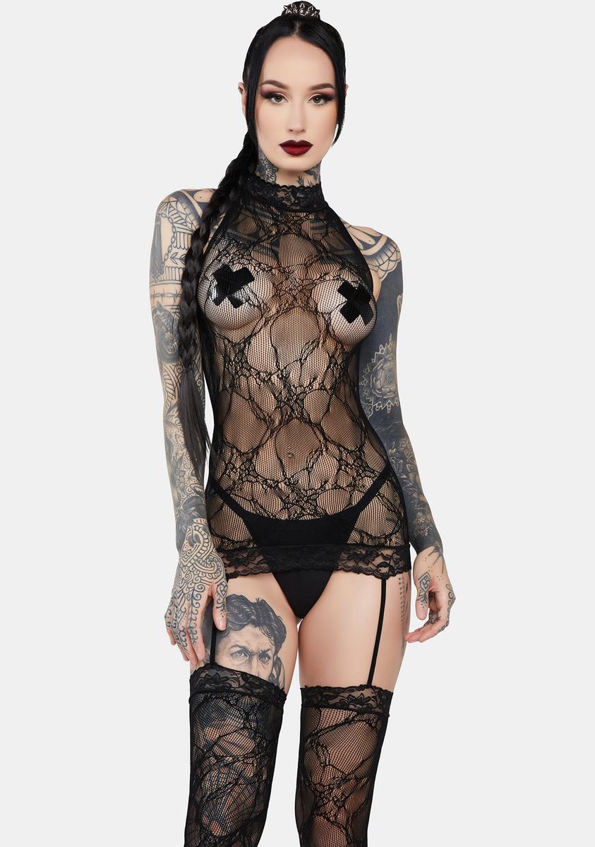All For Pleasure Lace Bodystocking