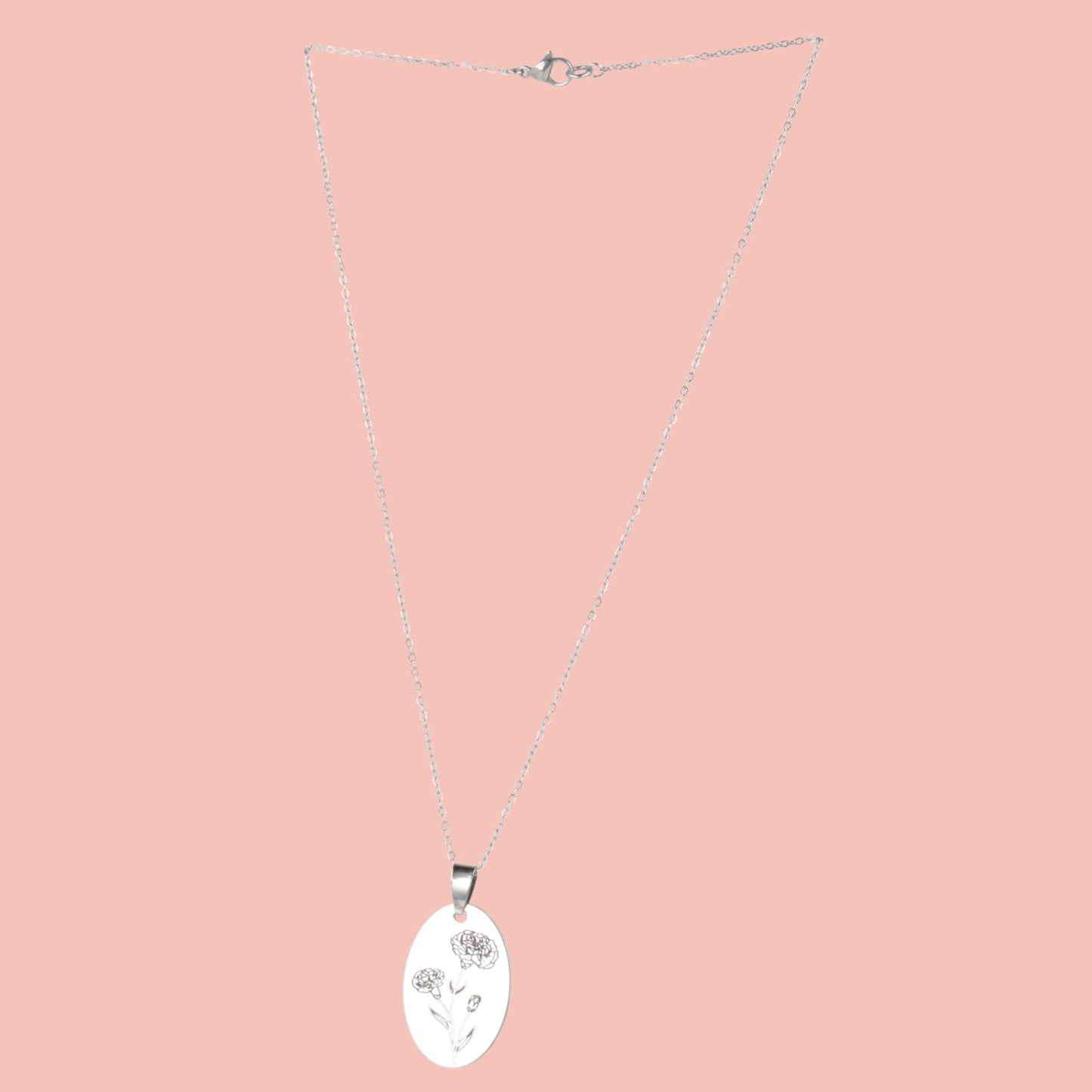 January Birth Flower Necklace - Carnation