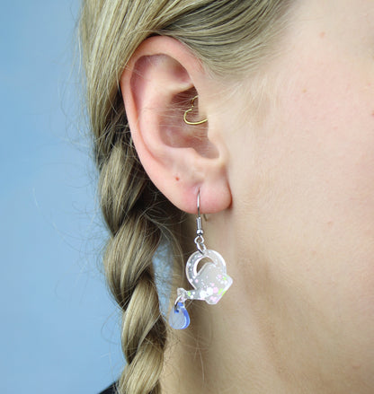 I Wet My Plants! Confetti Watering Can Earrings