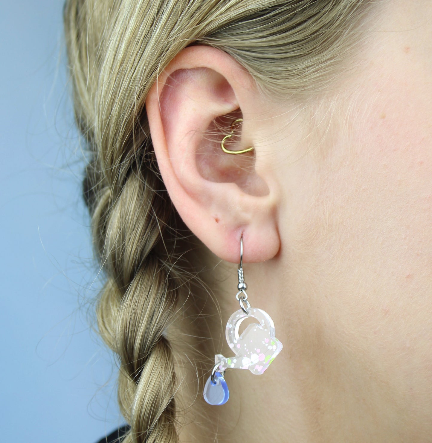 I Wet My Plants! Confetti Watering Can Earrings