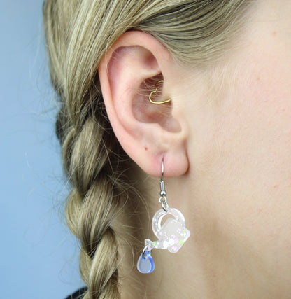 I Wet My Plants! Confetti Watering Can Earrings
