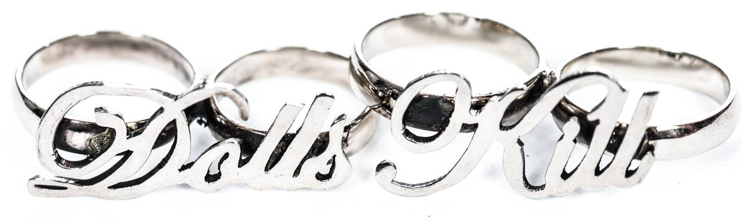 "Dolls Kill" Knuckle Duster Ring Set