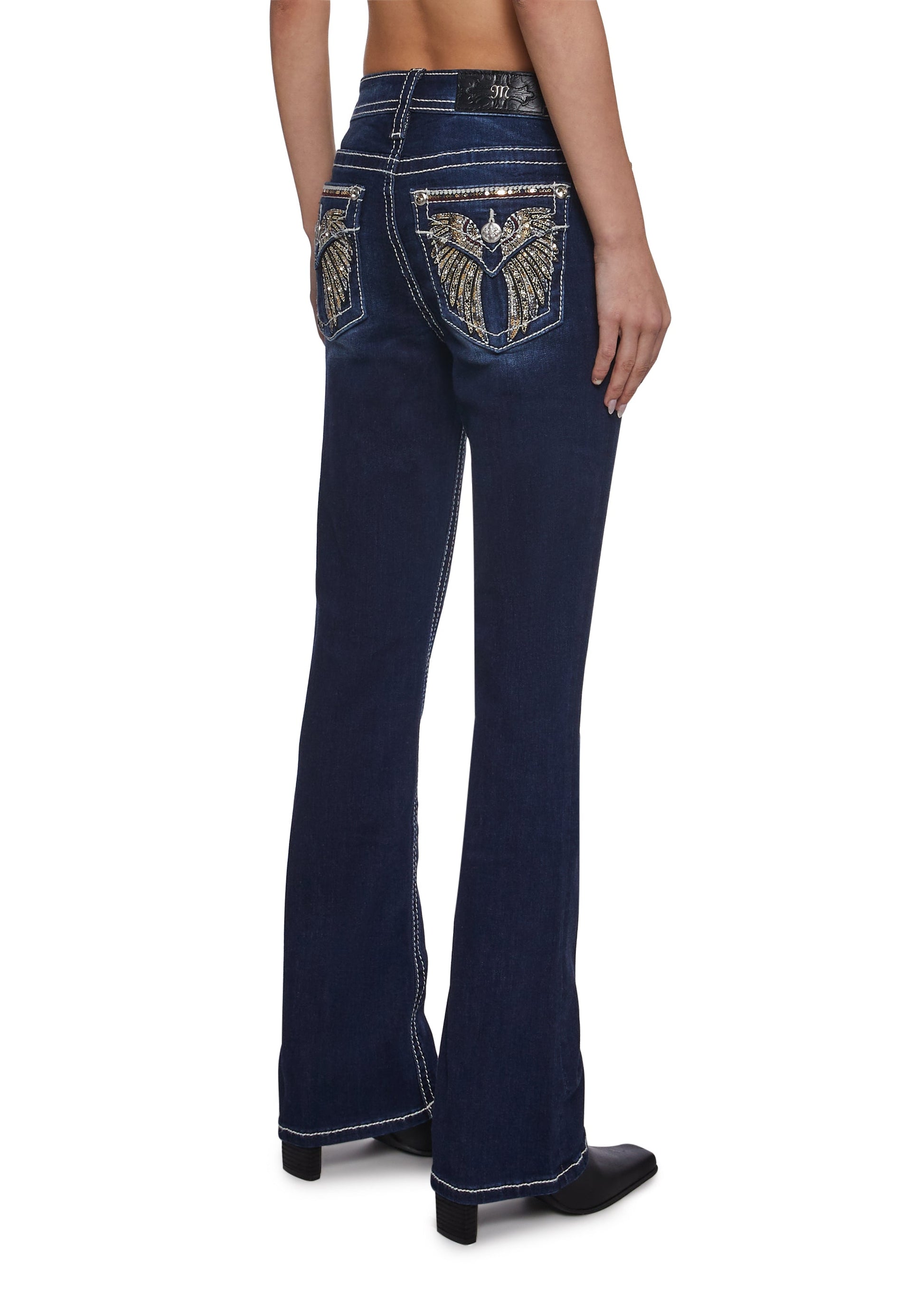 30" Mid Rise Boot Cut Jeans