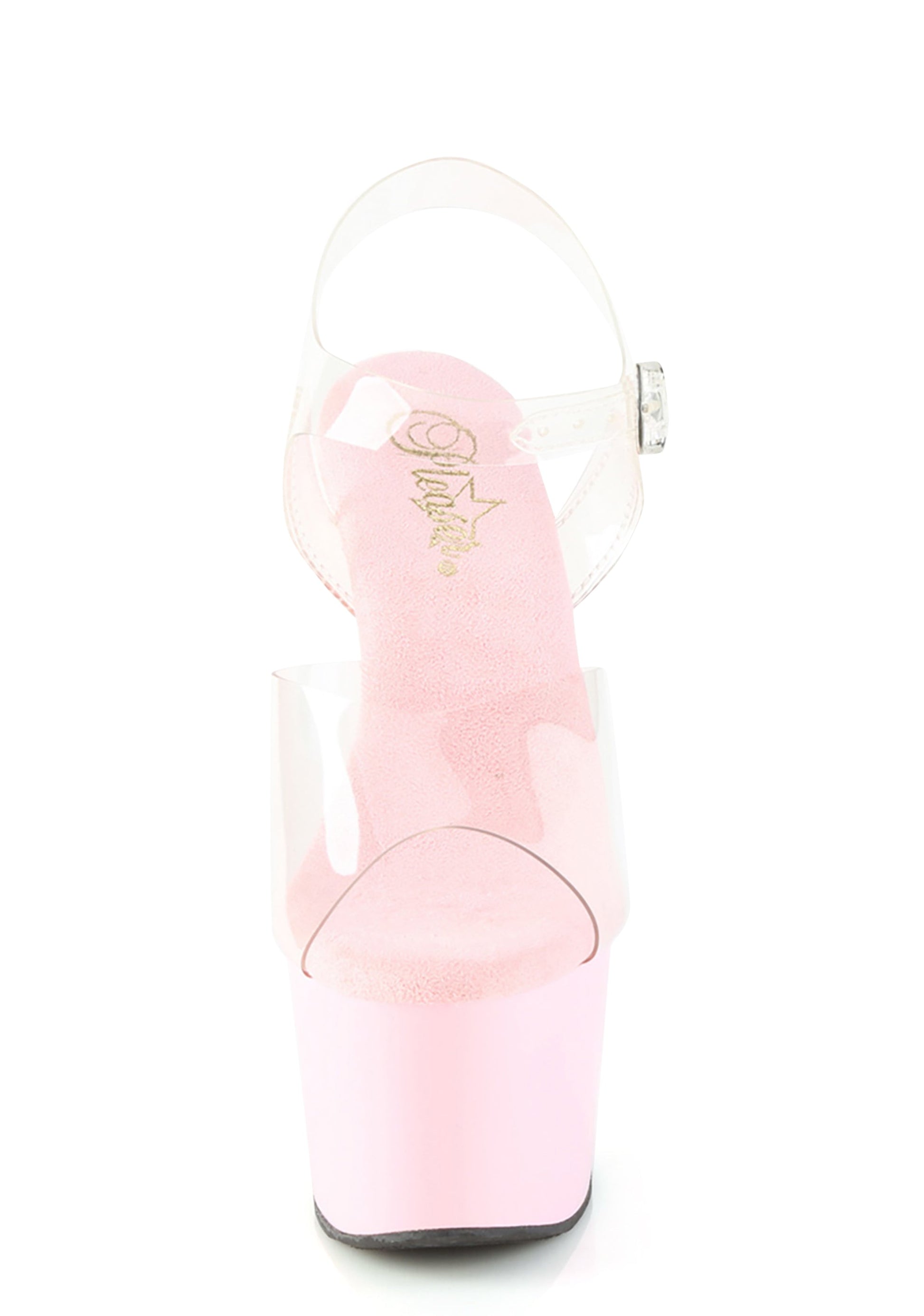Adore-708 Platform Ankle Strap Sandals-Baby Pink