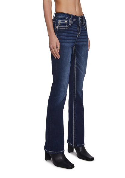 30" Mid Rise Boot Cut Jeans
