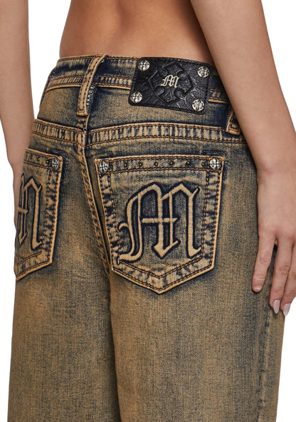 30" High Rise Slim Wide Jeans