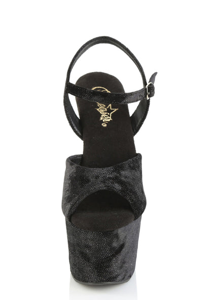 Adore-709WR Platform Ankle Strap Sandals-Black