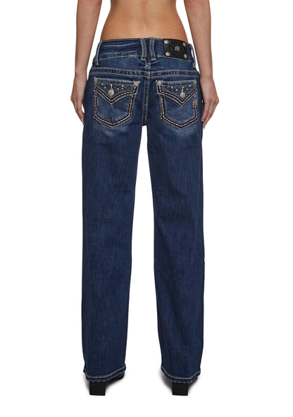 30" Low Rise Slim Wide Jeans