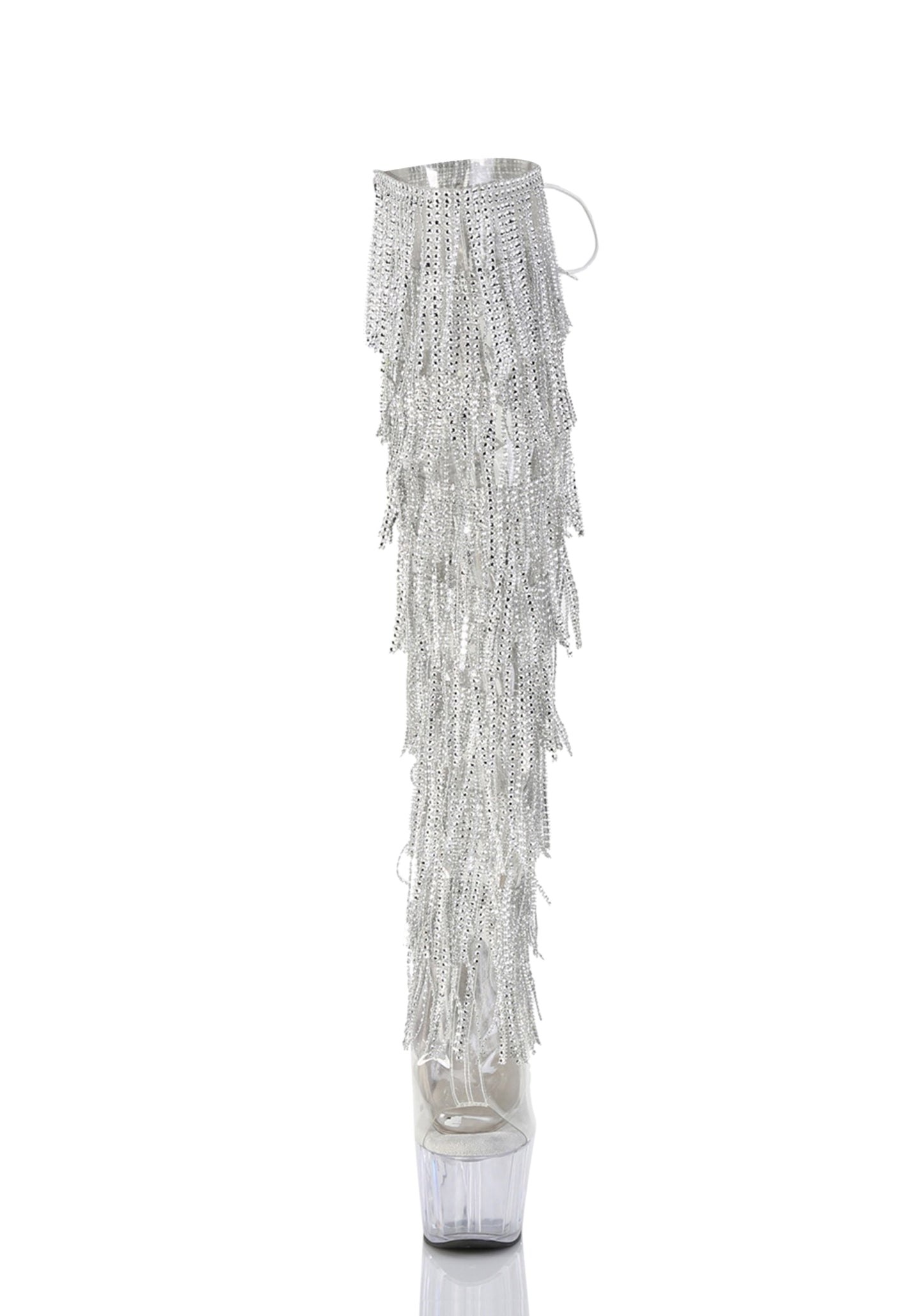 Adore-3019C-RSF Platform Over-The-Knee Boots-Clear