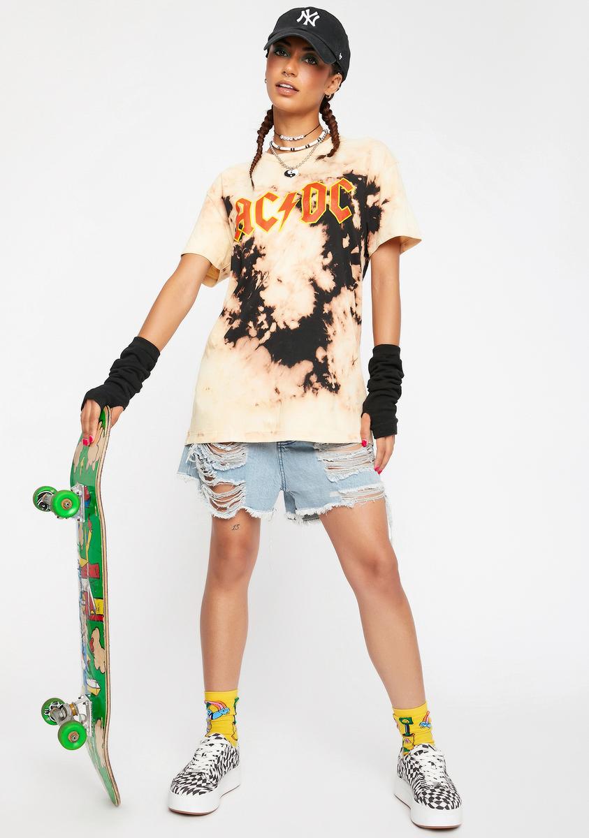 AC/DC Tie Dye Graphic Tee