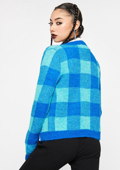 All The Way Up Gingham Cardigan