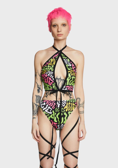 Acid Lila Crop Top