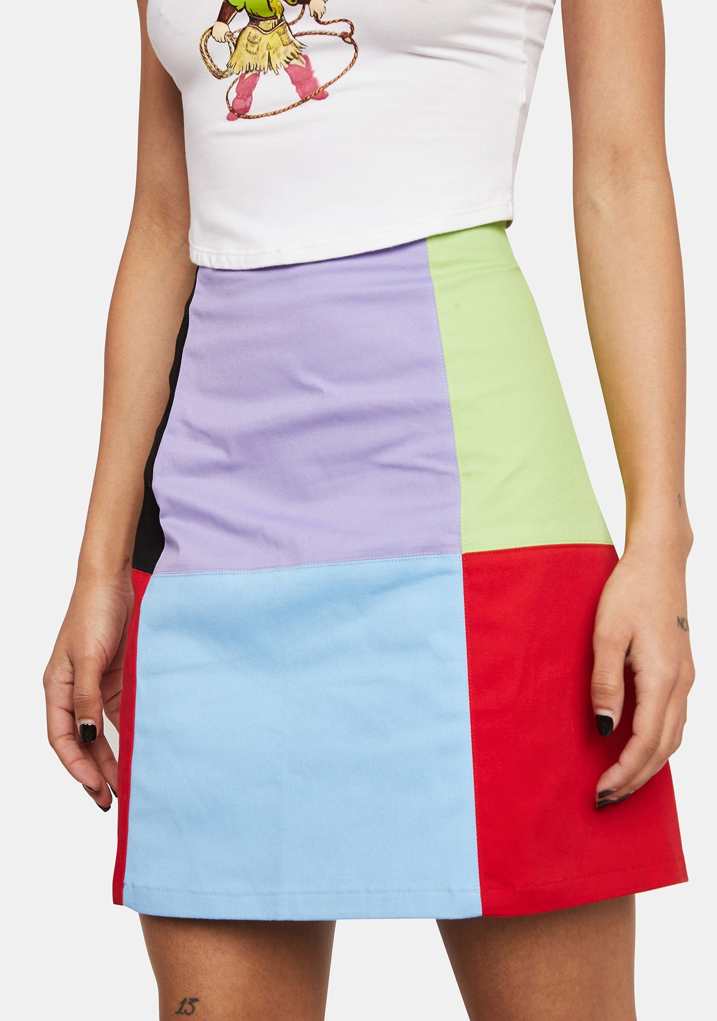 80s Colorblock Skirt