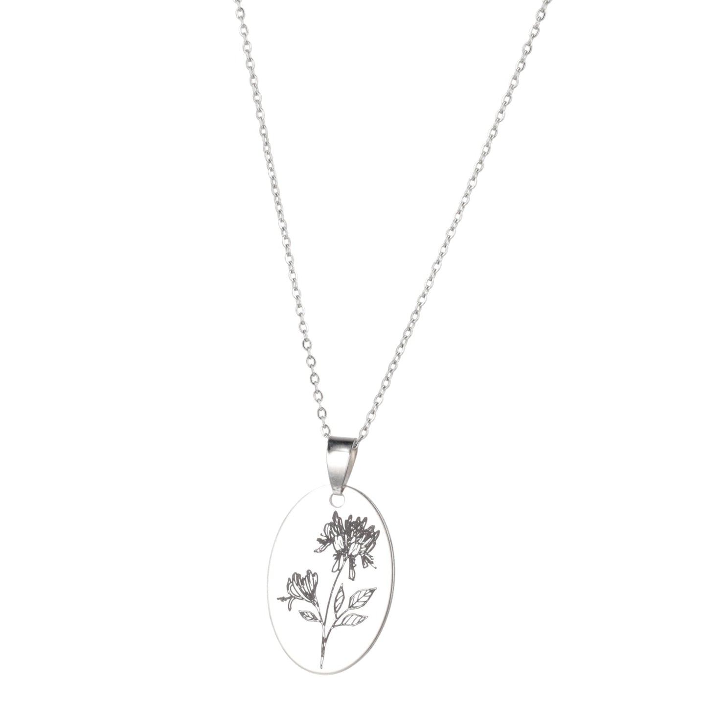 June Birth Flower Necklace - Honeysuckle