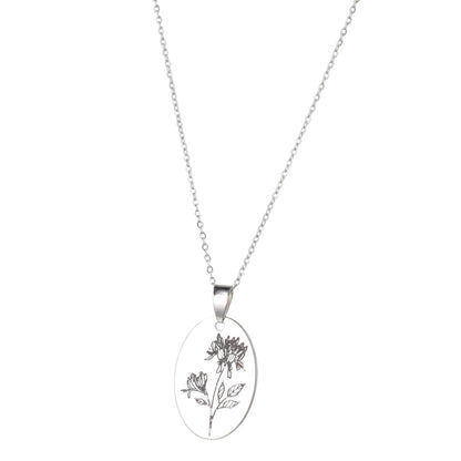 June Birth Flower Necklace - Honeysuckle