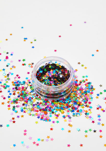 Alpha Star Poly Shapes Rainbow Glitter